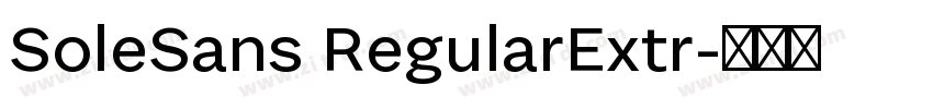 SoleSans RegularExtr字体转换
